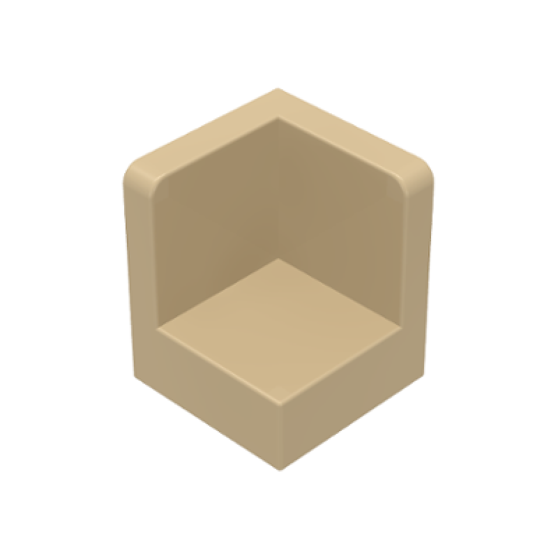 Paneel 1x1x1 hoek Tan